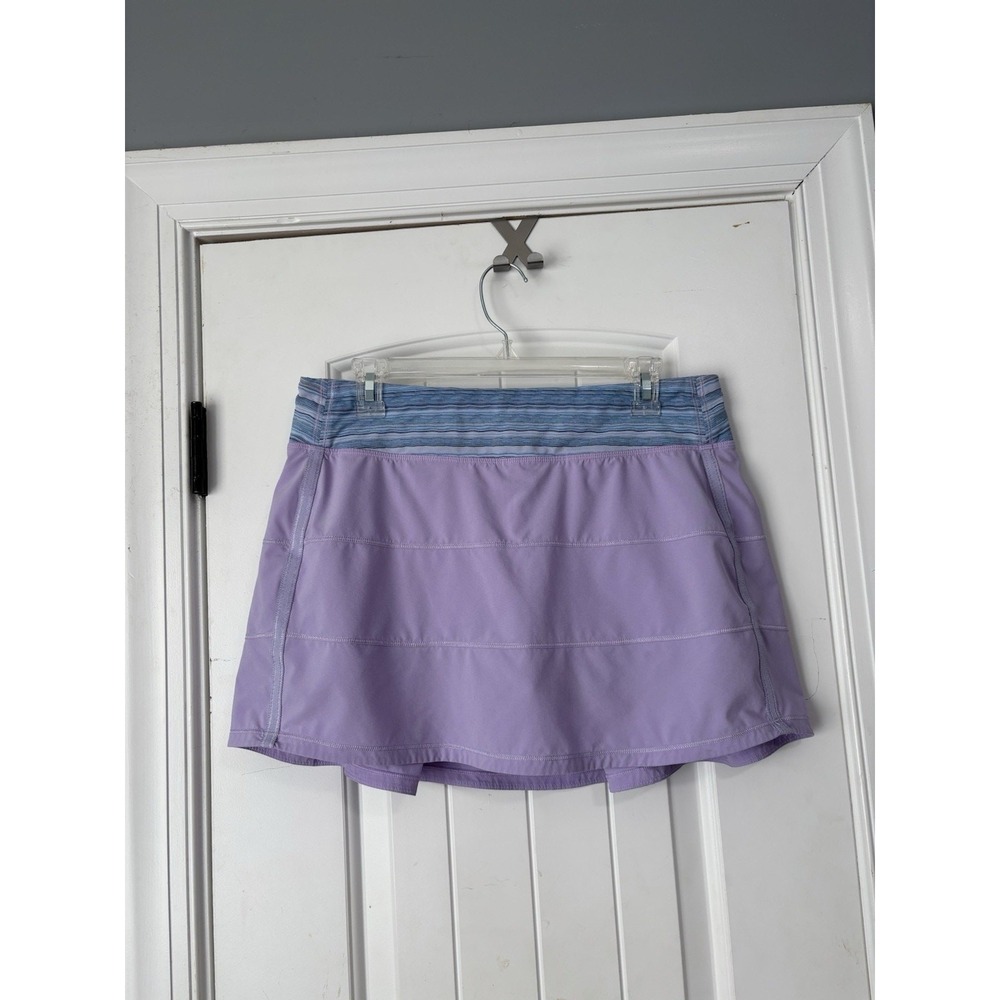 Lululemon Pace Rival Skirt II Lilac Caspian Blue Skort 10 Tall